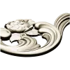 Декоративный картуш с розой - STL 3D модель для ЧПУ