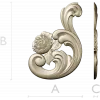 Декоративный картуш с розой - STL 3D модель для ЧПУ