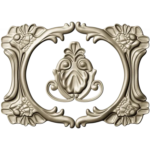Rocaille Oval Cartouche STL for CNC