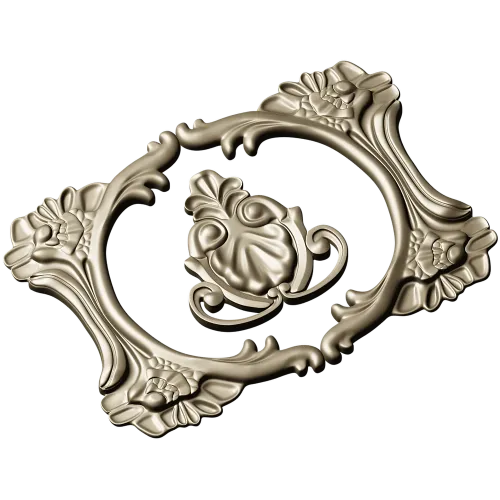 Rocaille Oval Cartouche STL for CNC