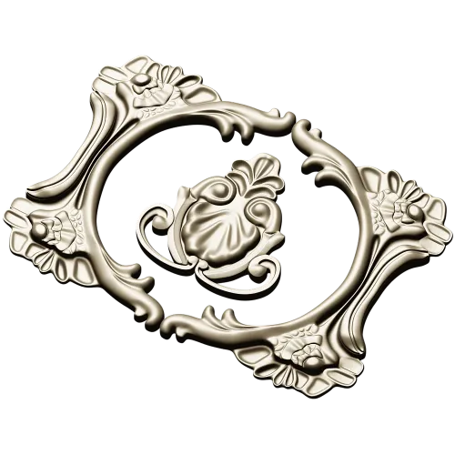 Rocaille Oval Cartouche STL for CNC