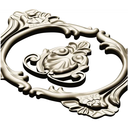 Rocaille Oval Cartouche STL for CNC