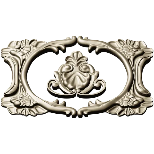 Rocaille Oval Cartouche STL for CNC