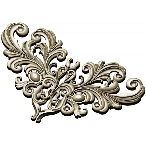 Acanthus Royale - STL 3D model for CNC carving