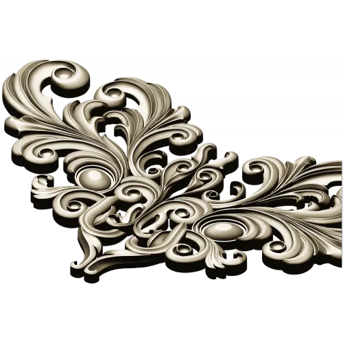 Acanthus Royale - STL 3D model for CNC carving