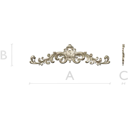 Rococo Acanthus Cartouche - STL 3D model for CNC