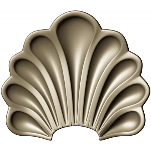 Scallop Fan Applique STL 3D Model for CNC