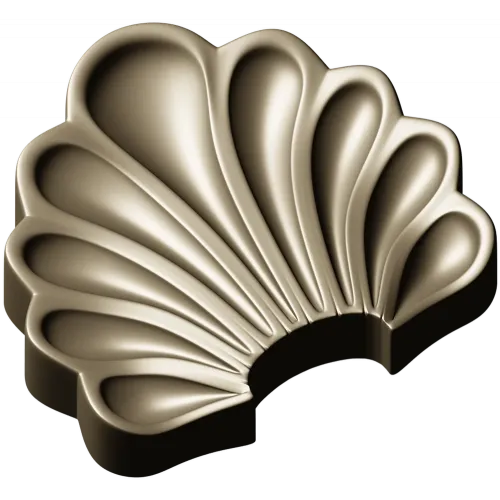Scallop Fan Applique STL 3D Model for CNC