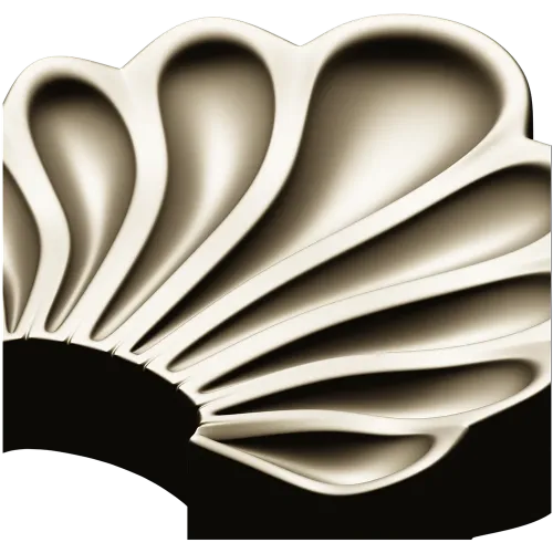 Scallop Fan Applique STL 3D Model for CNC