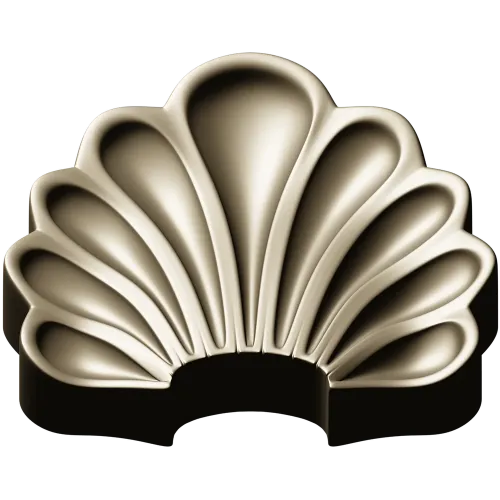 Scallop Fan Applique STL 3D Model for CNC