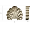 Scallop Fan Applique STL 3D Model for CNC
