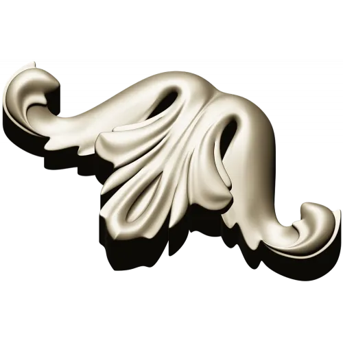 Картуш в стиле акант - 3D модель STL для ЧПУ