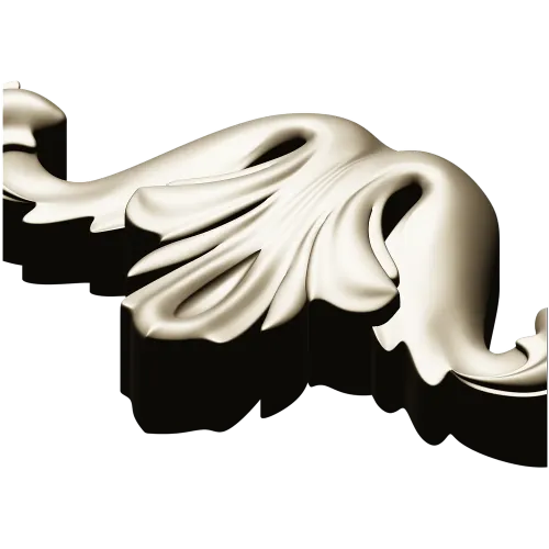 Картуш в стиле акант - 3D модель STL для ЧПУ