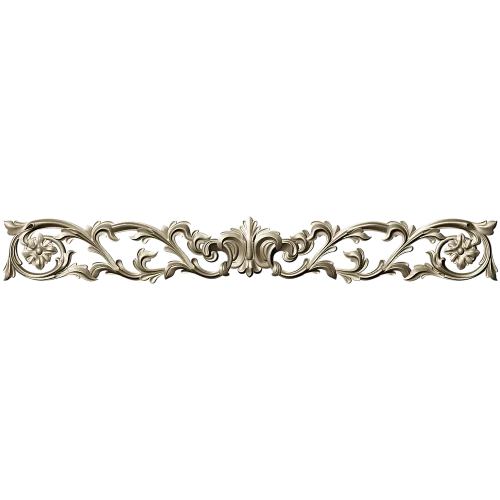 Baroque Acanthus Horizontal Ornament STL for CNC