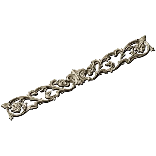 Baroque Acanthus Horizontal Ornament STL for CNC