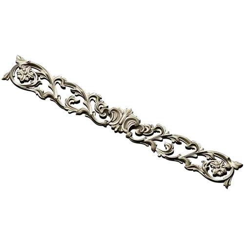 Baroque Acanthus Horizontal Ornament STL for CNC