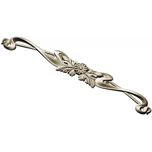 Floral Ribbon Cartouche - STL 3D Model for CNC