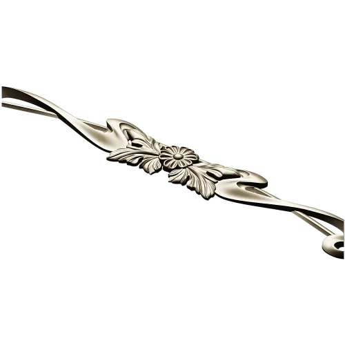 Floral Ribbon Cartouche - STL 3D Model for CNC