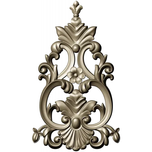 Ornate Acanthus Cartouche - STL 3D Model for CNC