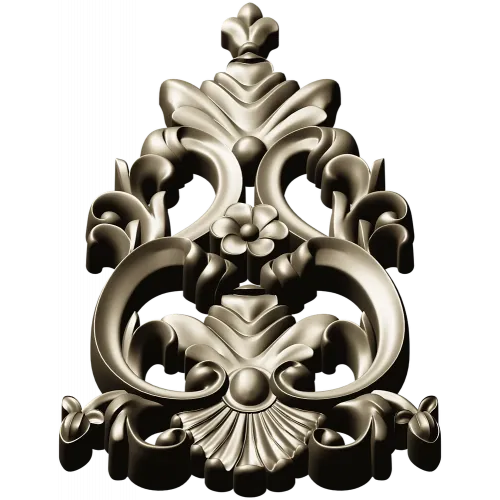Ornate Acanthus Cartouche - STL 3D Model for CNC