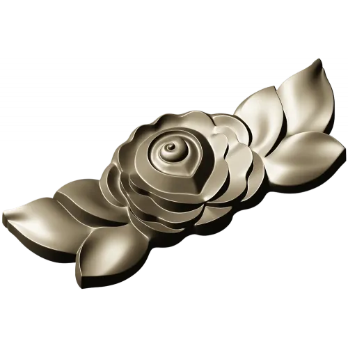 High-relief Rose Applique STL for CNC