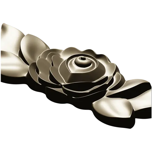 High-relief Rose Applique STL for CNC