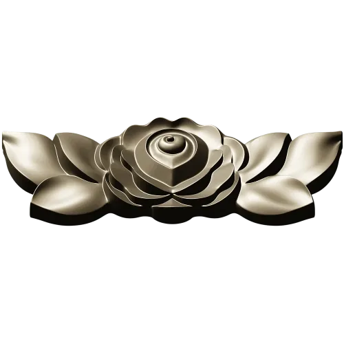 High-relief Rose Applique STL for CNC