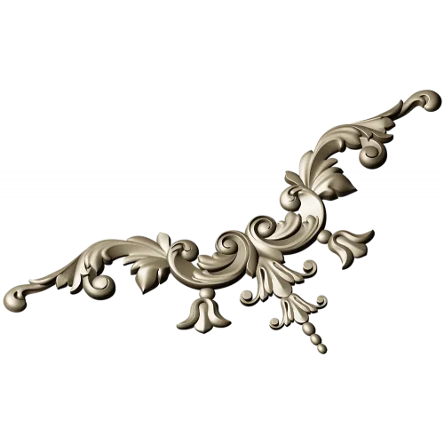 Rococo Acanthus Centerpiece - STL for CNC carving