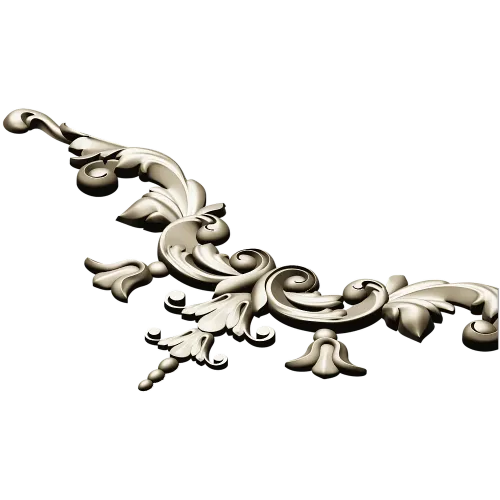 Rococo Acanthus Centerpiece - STL for CNC carving
