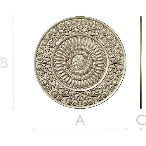 Sunflower Rosette Decorative STL for CNC milling