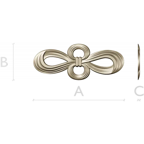 Decorative Ribbon Bow STL 3D Model for CNC Milling