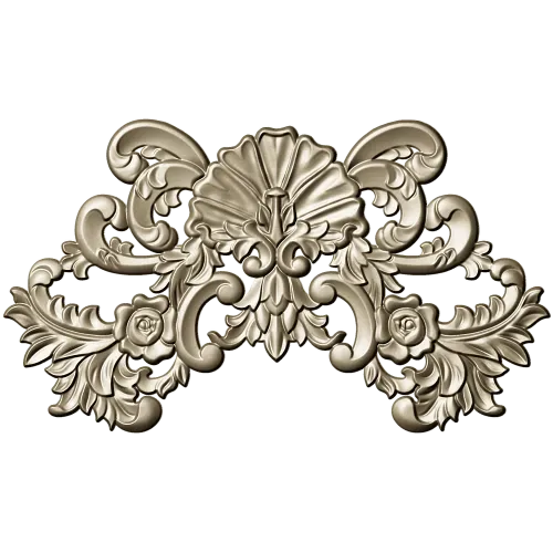Rococo Shell Cartouche - STL 3D Model for CNC