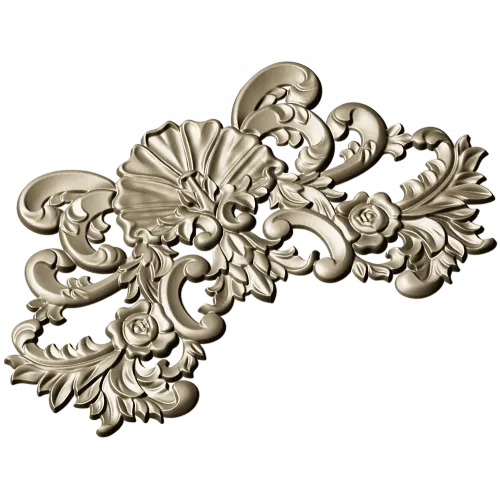 Rococo Shell Cartouche - STL 3D Model for CNC