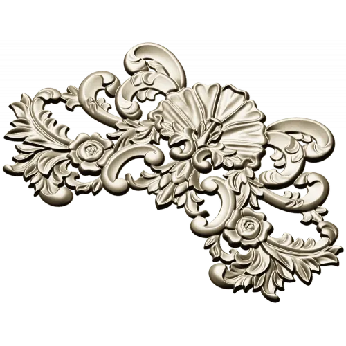 Rococo Shell Cartouche - STL 3D Model for CNC