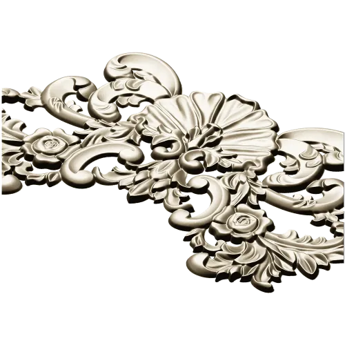 Rococo Shell Cartouche - STL 3D Model for CNC