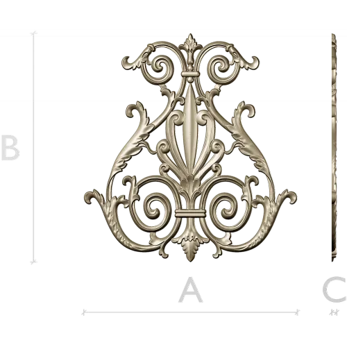 Regal Rocaille Cartouche STL for CNC