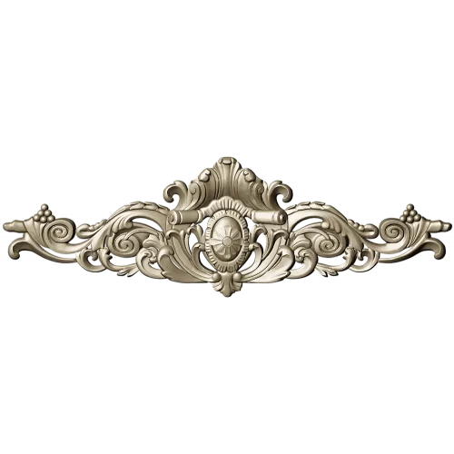 Baroque Fleur Cartouche - STL 3D model for CNC