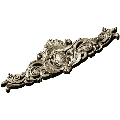 Baroque Fleur Cartouche - STL 3D model for CNC