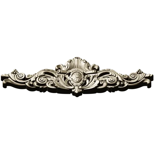 Baroque Fleur Cartouche - STL 3D model for CNC