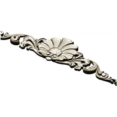 Imperial Fleur Cartouche - high-relief 3D model STL for CNC carving