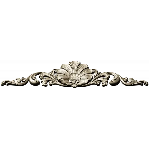 Imperial Fleur Cartouche - high-relief 3D model STL for CNC carving
