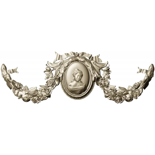 Victorian Cameo Garland - 3D STL model for CNC carving