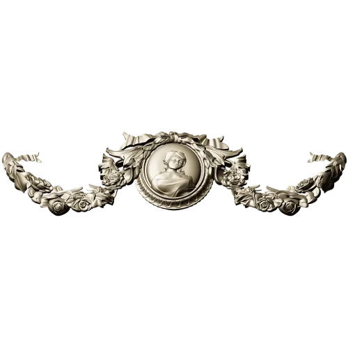 Victorian Cameo Garland - 3D STL model for CNC carving