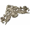 Rococo Floral Crest STL 3D model for CNC carving