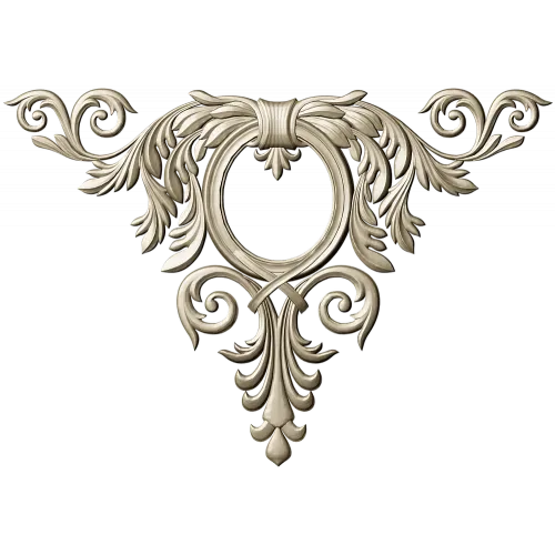 Corner Acanthus Cartouche STL 3D model for CNC