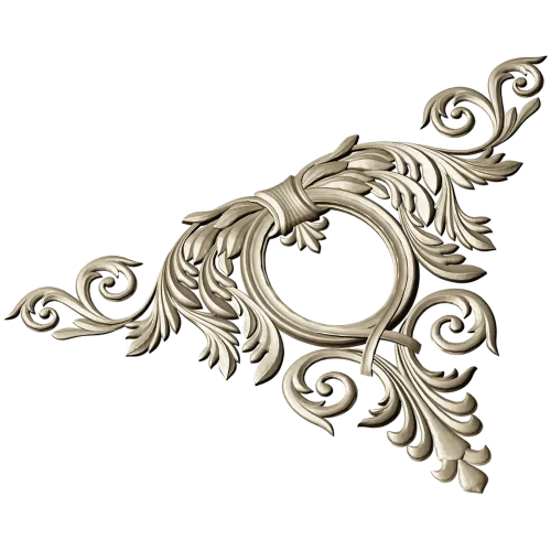 Corner Acanthus Cartouche STL 3D model for CNC