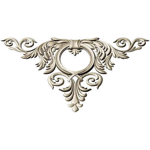 Corner Acanthus Cartouche STL 3D model for CNC