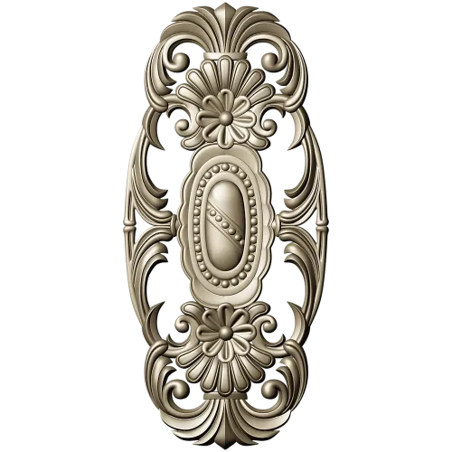Ornate Oval Cartouche STL for CNC Router