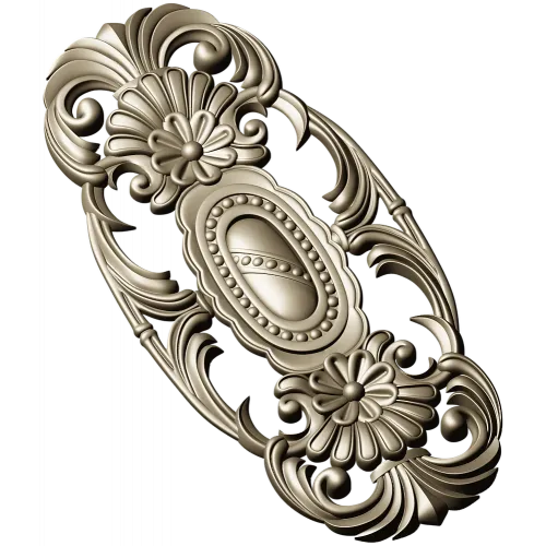 Ornate Oval Cartouche STL for CNC Router