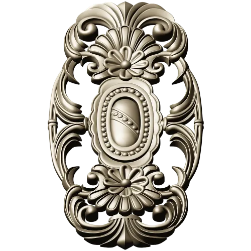 Ornate Oval Cartouche STL for CNC Router